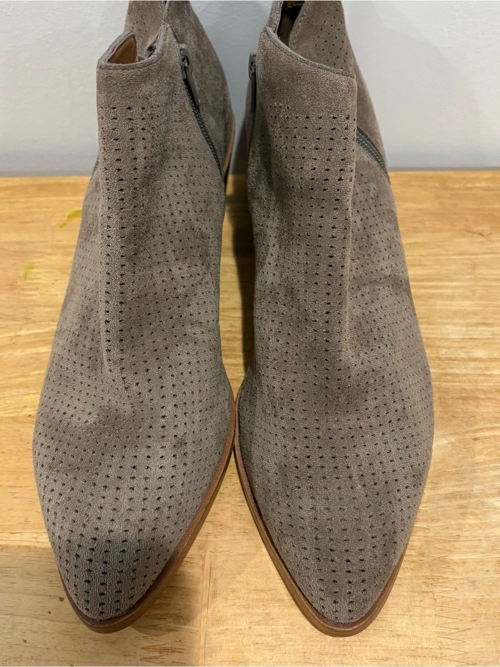 J. Crew Perforated Microsuede Boots size 10‎